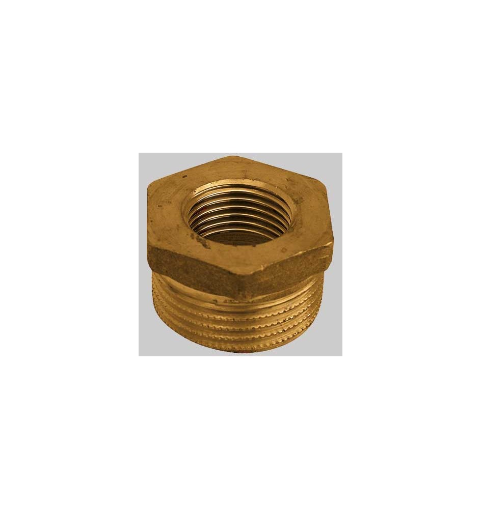 RIDUZIONE MASCHIO/FEMMINA OTTONE GIALLO - 1" x 3/4