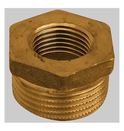RIDUZIONE MASCHIO/FEMMINA OTTONE GIALLO - 1" x 3/4