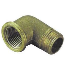 GOMITO MF IN OTTONE GIALLO 1"1/4