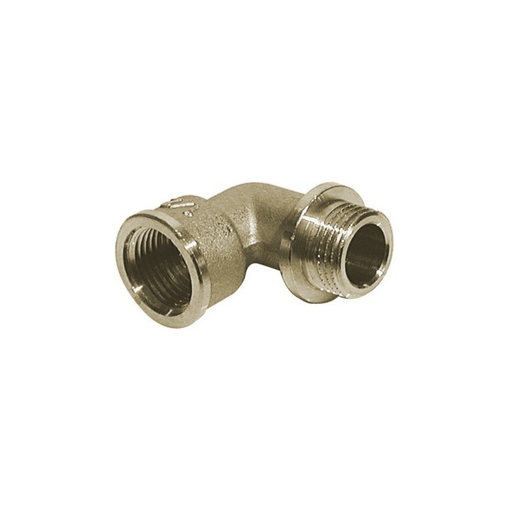 GOMITO A 90° MF CON BATTUTA IN OTTONE GIALLO Diam. 1/2