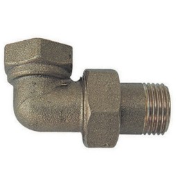 RACCORDO CURVO MF 3 PEZZI OTTONE GIALLO 3/4