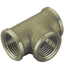 TEE FF IN OTTONE GIALLO T 1/2 x 3/8 x 1/2