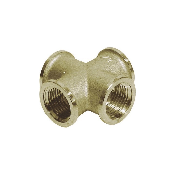 CROCE FEMMINA IN OTTONE GIALLO Diam. 1/2