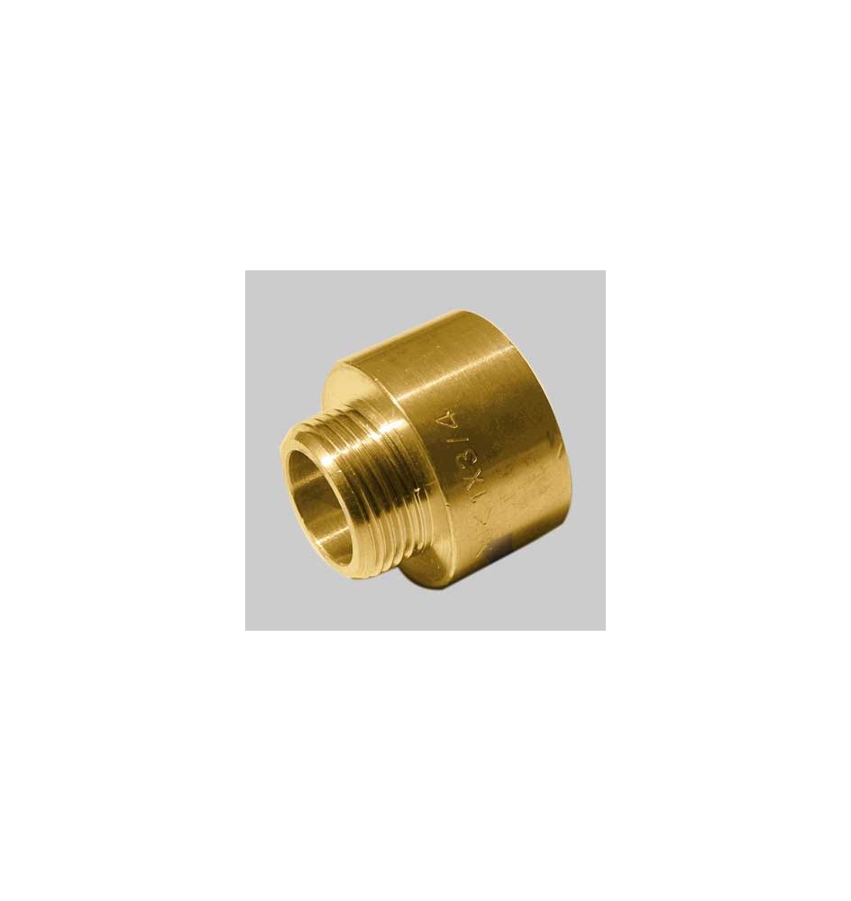 MANICOTTO RIDOTTO MASCHIO/FEMMINA OTTONE GIALLO - 1/2x1"