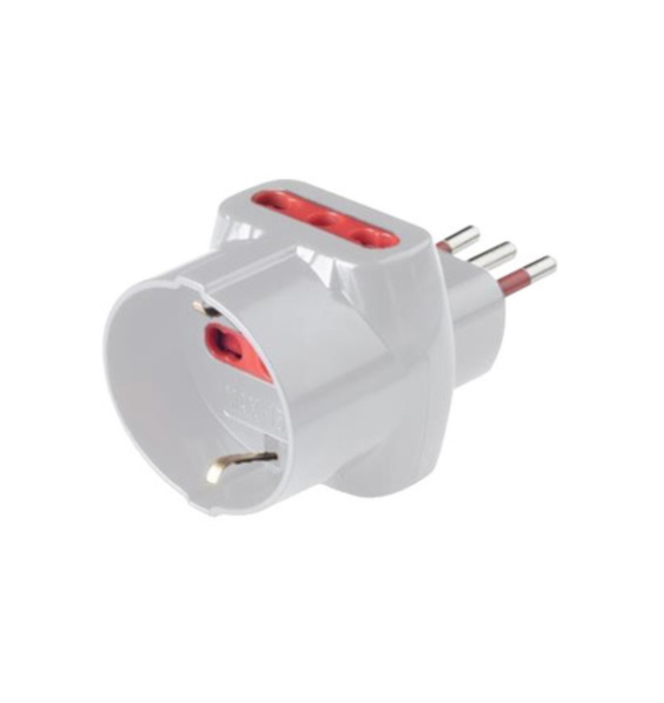ROSI 78045 ADATTATORE TRIPLO 10A 2PR BIP +1 SCHU C/LIMIT