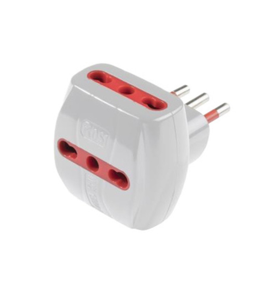 ROSI 78041 ADATTATORE TRIPLO 10A 3PR BIP C/LIMIT