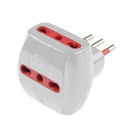 ROSI 78041 ADATTATORE TRIPLO 10A 3PR BIP C/LIMIT