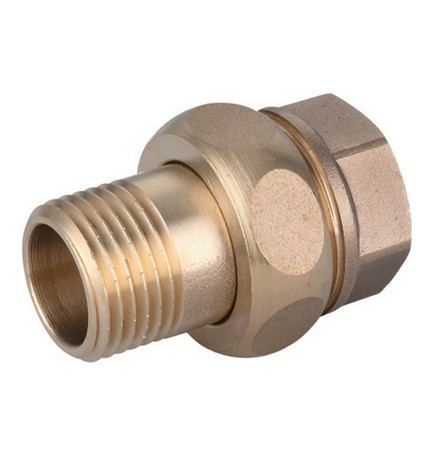 RACCORDO DIRITTO MF 3 PEZZI OTTONE GIALLO IBP 1"