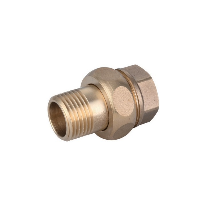 RACCORDO DIRITTO MF 3 PEZZI OTTONE GIALLO IBP 3/4" -CONF