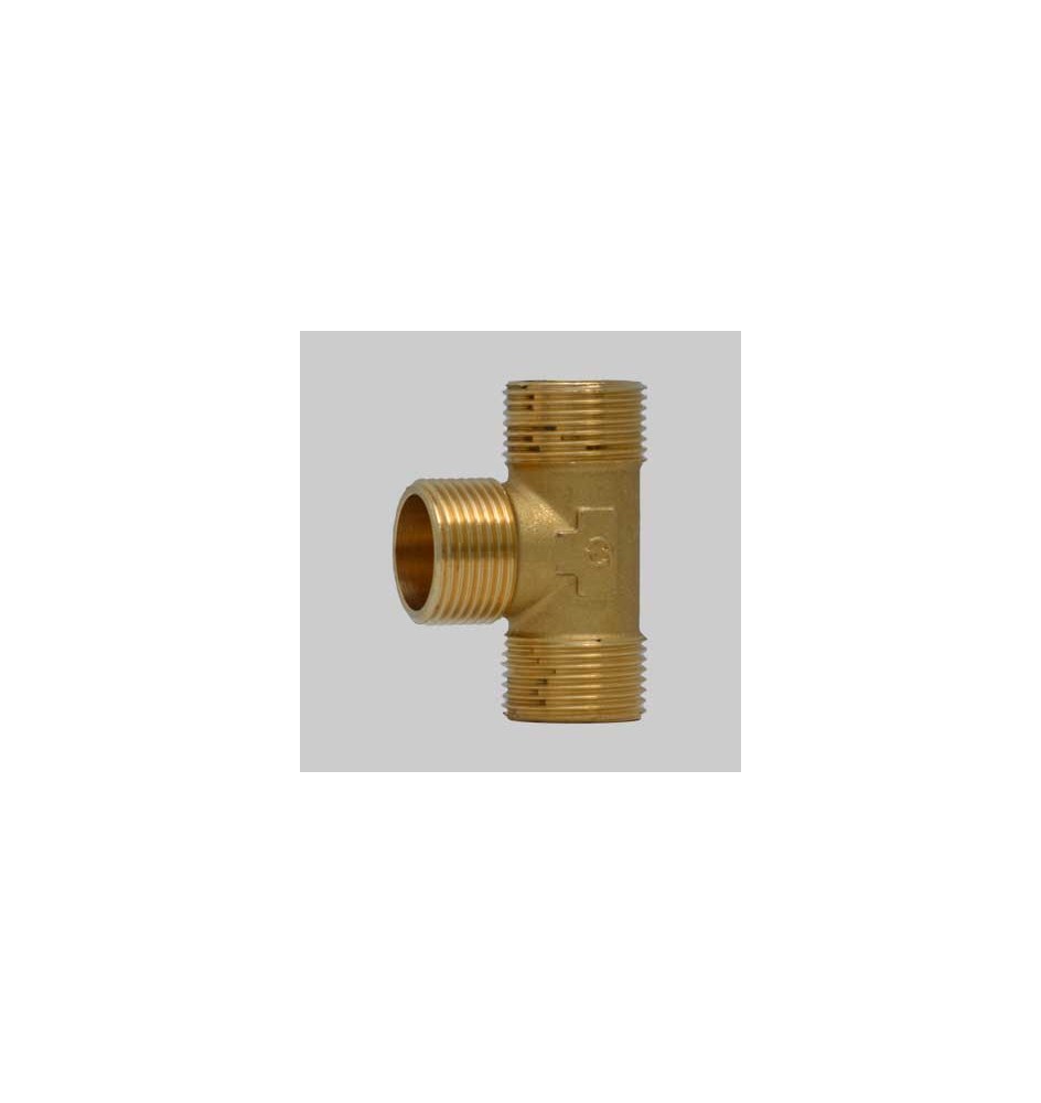 RACCORDO A TEE MASCHIO OTTONE GIALLO - 1"