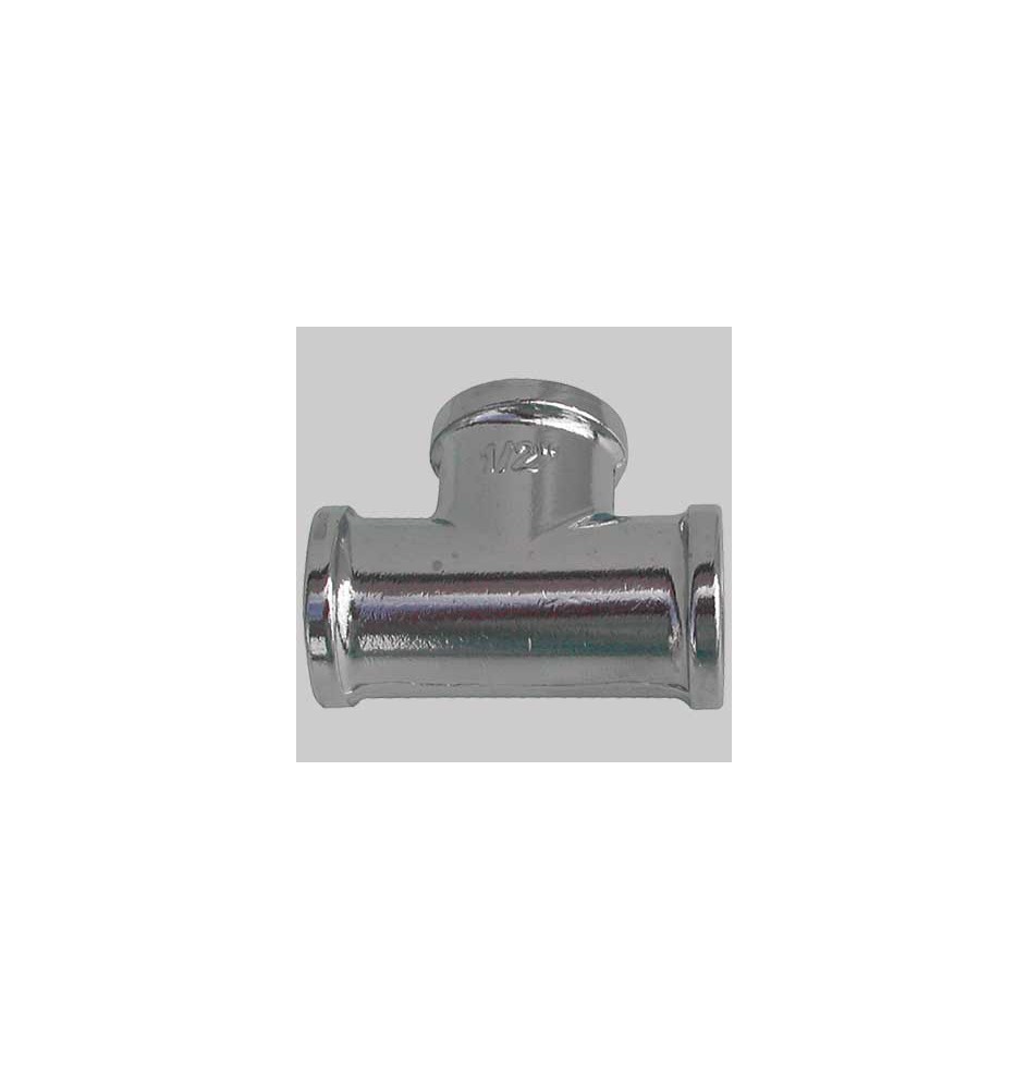 RACCORDO A TEE OTTONE CROMATO - 3/8 x 3/8 x 3/8
