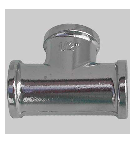 RACCORDO A TEE OTTONE CROMATO - 3/4 x 3/4 x 3/4
