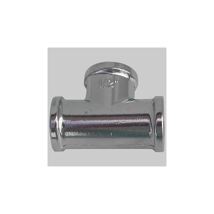 RACCORDO A TEE OTTONE CROMATO - 3/4 x 3/4 x 3/4