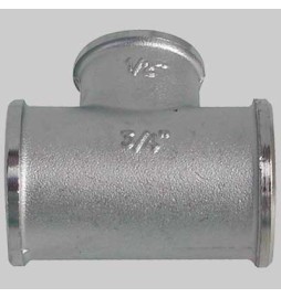 RACCORDO A TEE DIRITTO RIDOTTO OTTONE NICHELATO - 1" x 3/4 x 1"
