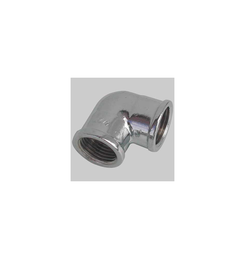 GOMITO FEMMINA/FEMMINA OTTONE CROMATO - 3/8 x 3/8