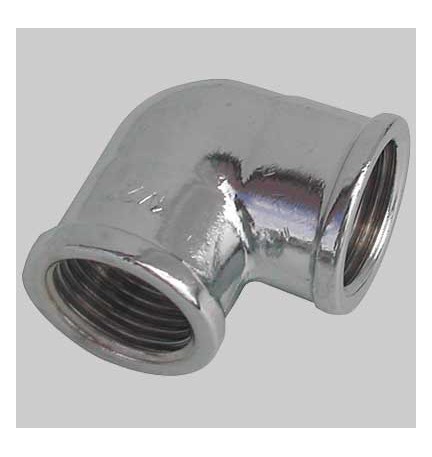 GOMITO FEMMINA/FEMMINA OTTONE CROMATO - 3/4 x 3/4