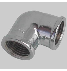 GOMITO FEMMINA/FEMMINA OTTONE CROMATO - 1" x 1"