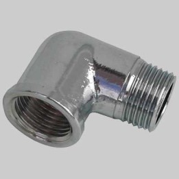 GOMITO MASCHIO/FEMMINA OTTONE CROMATO - 3/8 x 3/8
