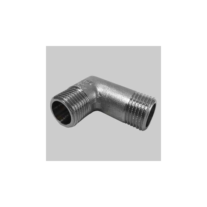 GOMITO MASCHIO/MASCHIO OTTONE NICHELATO - 3/8 x 3/8