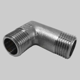 GOMITO MASCHIO/MASCHIO OTTONE NICHELATO - 3/4 x 3/4