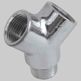 RACCORDO Y MASCHIO OTTONE CROMATO - M 1/2 x F 1/2 x F 1/2