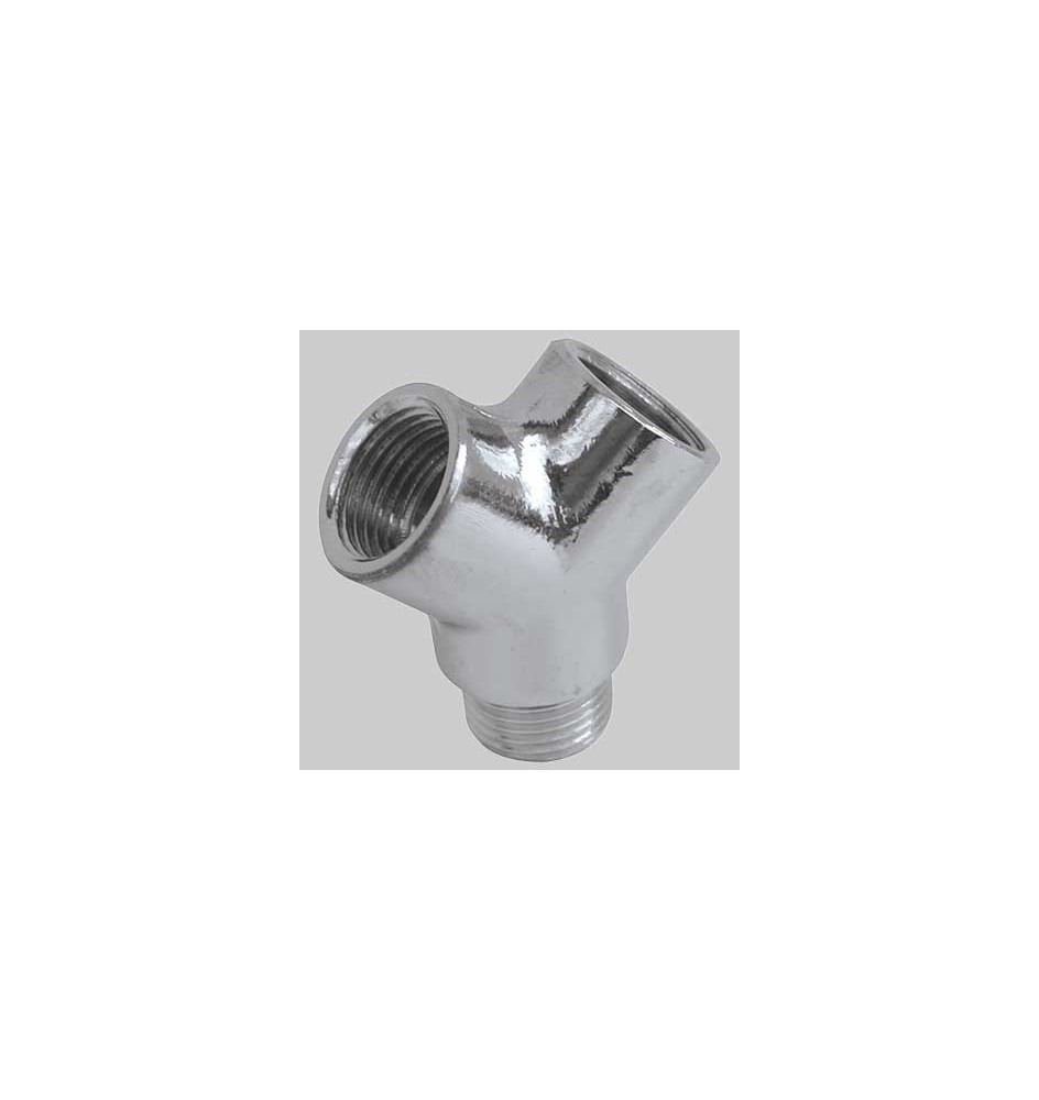 RACCORDO Y MASCHIO OTTONE CROMATO - M 1/2 x F 1/2 x F 1/2