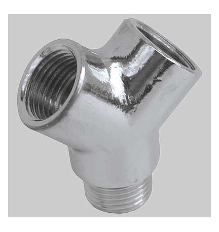 RACCORDO Y MASCHIO OTTONE CROMATO - M 1/2 x F 1/2 x F 1/2