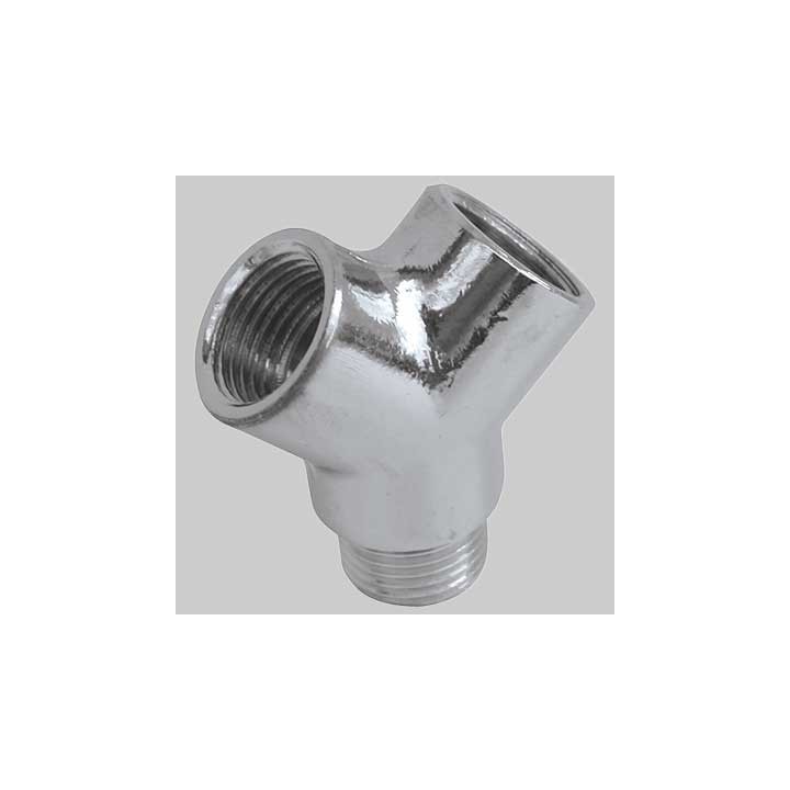 RACCORDO Y MASCHIO OTTONE CROMATO - M 1/2 x F 1/2 x F 1/2