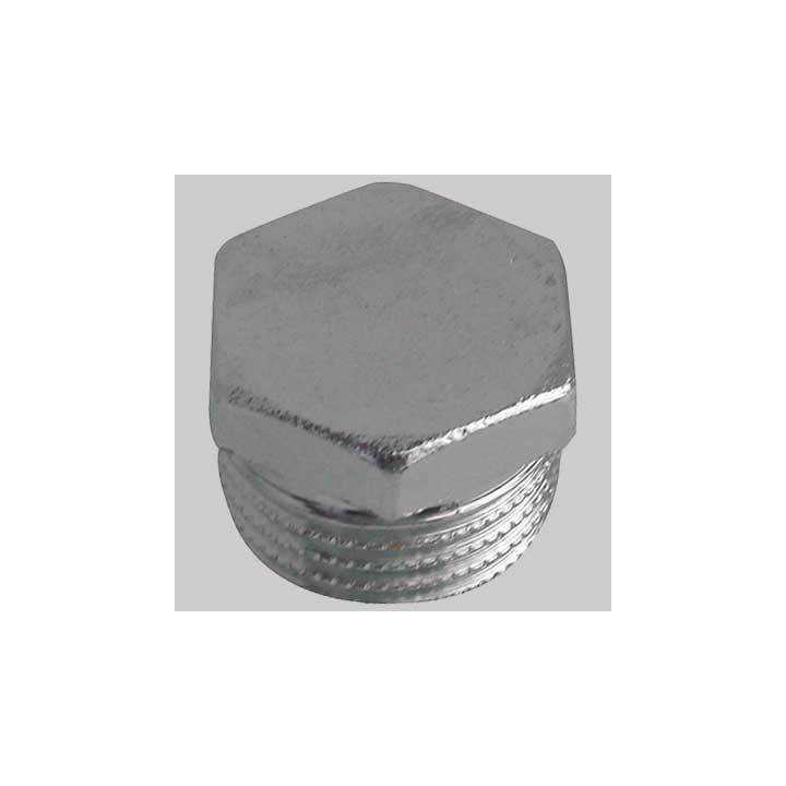 TAPPO MASCHIO ESAGONALE OTTONE CROMATO - 3/8
