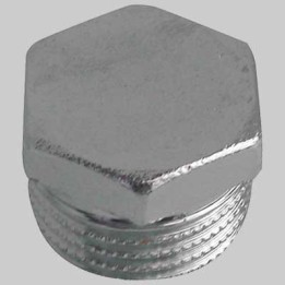 TAPPO MASCHIO ESAGONALE OTTONE CROMATO - 1"