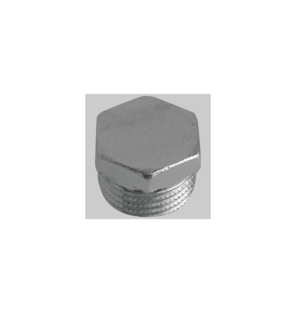 TAPPO MASCHIO ESAGONALE OTTONE CROMATO - 1"