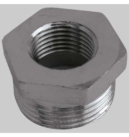 RIDUZIONE MASCHIO/FEMMINA OTTONE CROMATA - 3/4 x 1/2