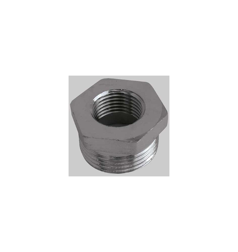 RIDUZIONE MASCHIO/FEMMINA OTTONE CROMATA - 1" x 3/4