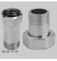 CODOLO OTTONE CROMATO DADO GIREVOLE - M 3/8 - F 1/2