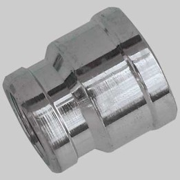 MANICOTTO RIDOTTO FEMMINA/FEMMINA OTTONE CROMATO - 3/4 X 1/2