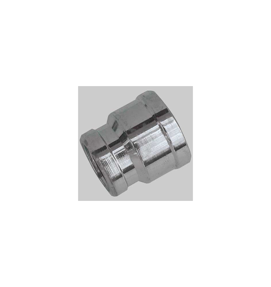 MANICOTTO RIDOTTO FEMMINA/FEMMINA OTTONE CROMATO - 1" x 1/2