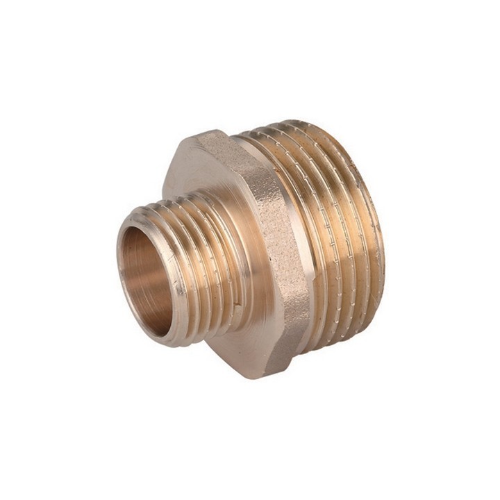 NIPPLE DIRITTO RIDOTTO MM OTTONE GIALLO IBP 1"1/2 x 3/4