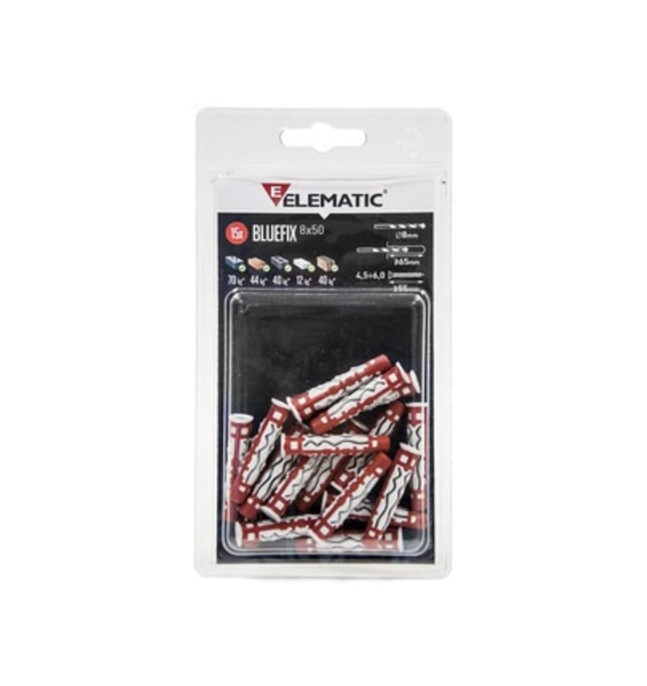 ELEMATIC BLISTER TASSELLO BLUEFIX 6X35 VITE 15+15 PZ