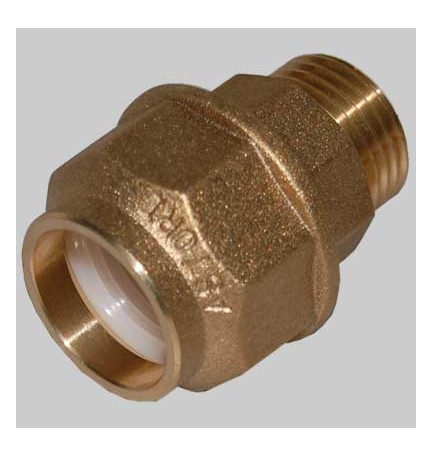 RACCORDO DIRITTO MASCHIO ANELLO RESINA - 20 x 1/2