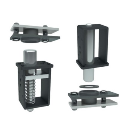 KIT LATO CARDINE E PIASTRE 913 P/CANCELLO 30X40 MM