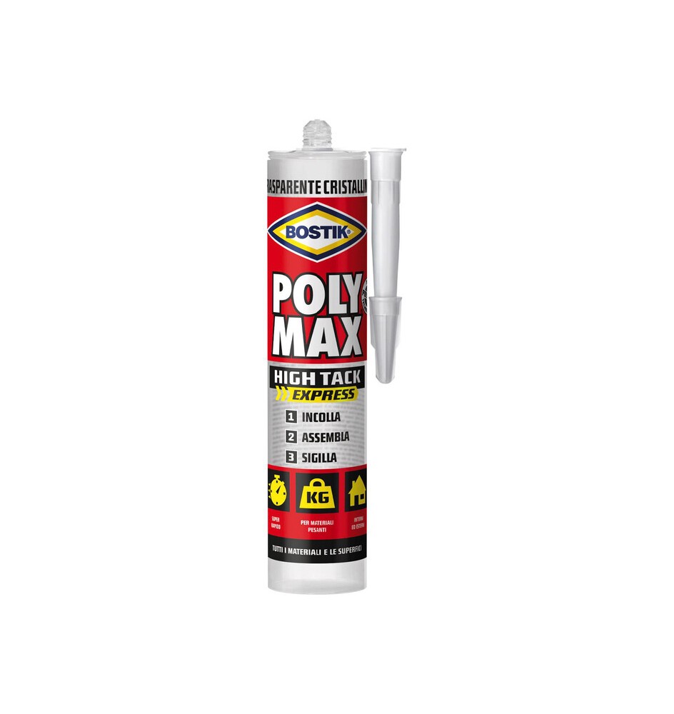 BOSTIK POLYMAX HIGH TACK CRISTAL 300 G CARTUC