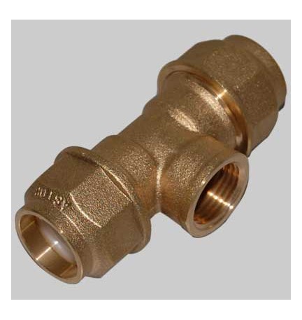 RACCORDO A TEE FEMMINA ANELLO RESINA - 20 x 1/2 x 20