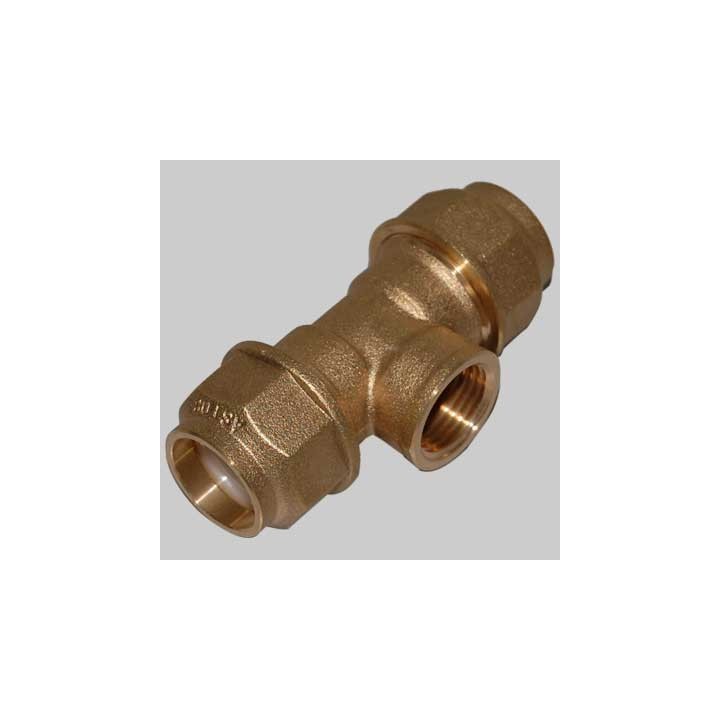 RACCORDO A TEE FEMMINA ANELLO RESINA - 20 x 1/2 x 20
