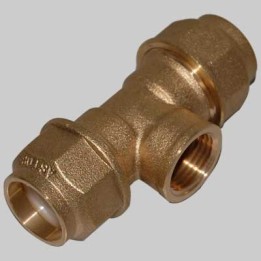 RACCORDO A TEE FEMMINA ANELLO RESINA - 25 x 3/4 x 25