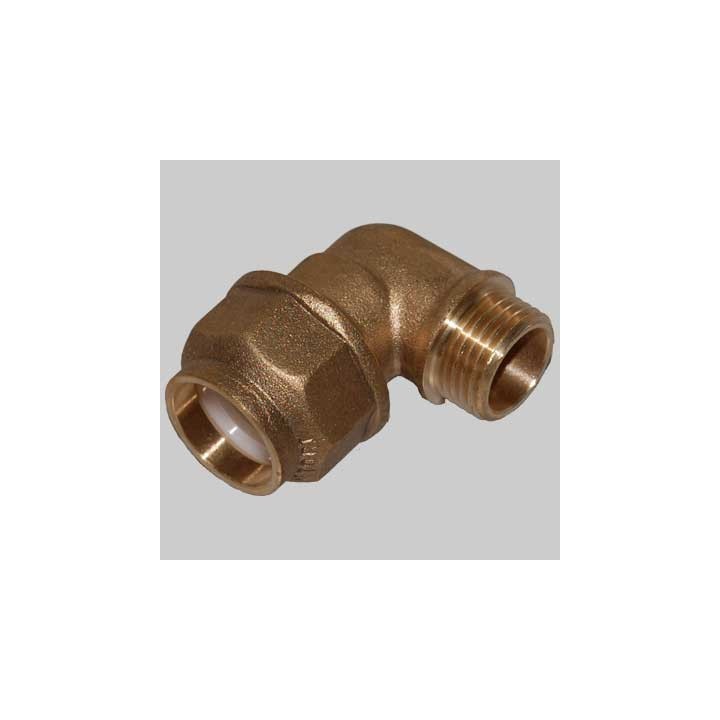 RACCORDO A GOMITO MASCHIO ANELLO RESINA - 20 x 1/2