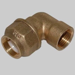 RACCORDO A GOMITO FEMMINA ANELLO RESINA - 20 x 1/2