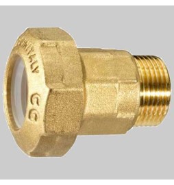 RACCORDO DRITTO MASCHIO PE ANELLO RESINA - 20 x 1/2