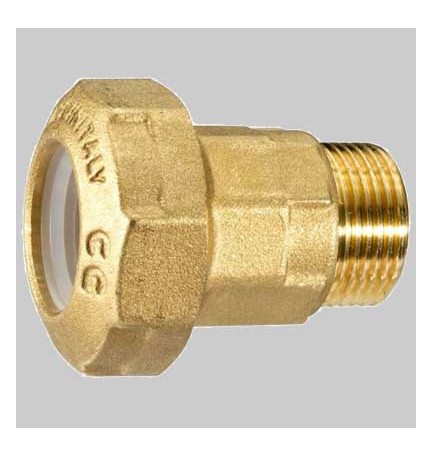 RACCORDO DRITTO MASCHIO PE ANELLO RESINA - 20 x 1/2