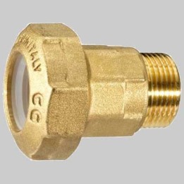 RACCORDO DRITTO MASCHIO PE ANELLO RESINA - 50 x 1"1/2