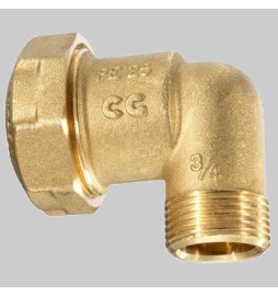 RACCORDO GOMITO MASCHIO PE ANELLO RESINA - 50 x 1"1/2